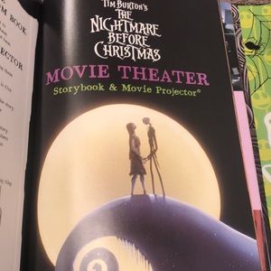 Nightmare Before Christmas Movie Theatre Storybook & movie projector: New!